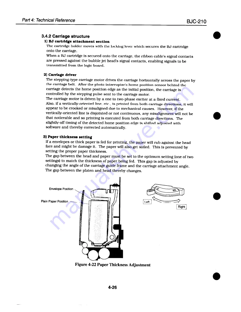 Canon BJC 210 Service Manual Download Page 89