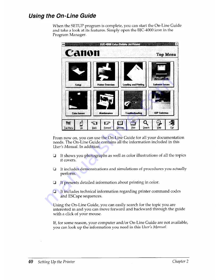 Canon BJC-4000 Скачать руководство пользователя страница 44