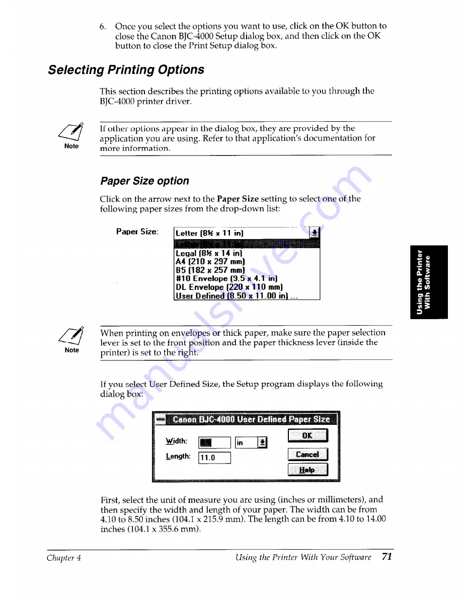 Canon BJC-4000 User Manual Download Page 75