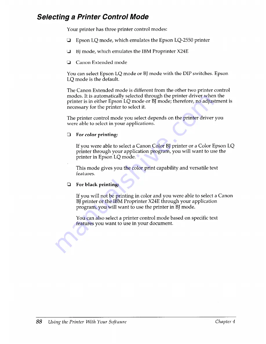 Canon BJC-4000 User Manual Download Page 92