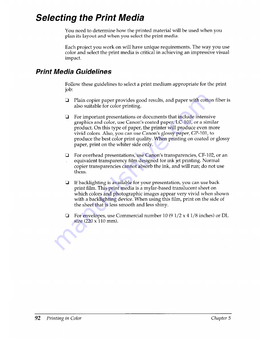 Canon BJC-4000 User Manual Download Page 96