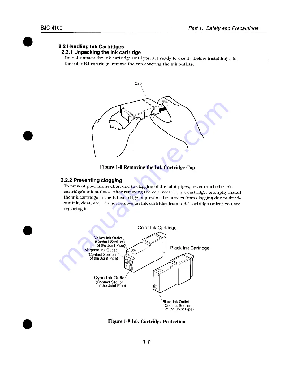 Canon BJC-4100 Service Manual Download Page 17