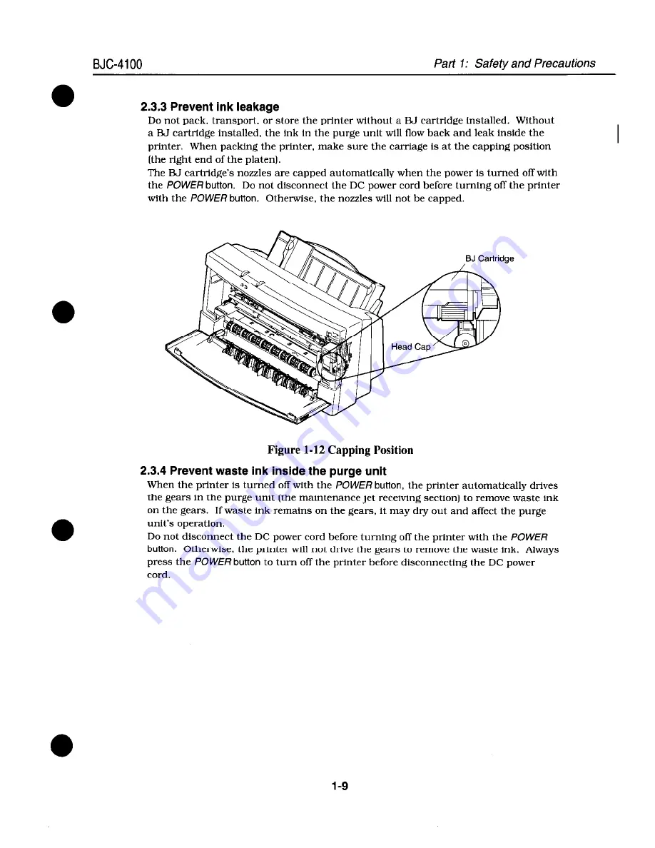 Canon BJC-4100 Скачать руководство пользователя страница 19