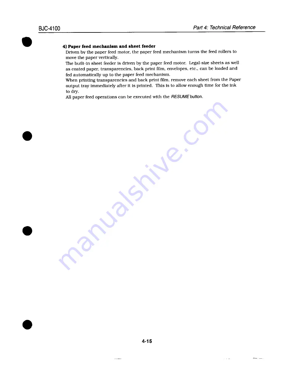 Canon BJC-4100 Service Manual Download Page 81