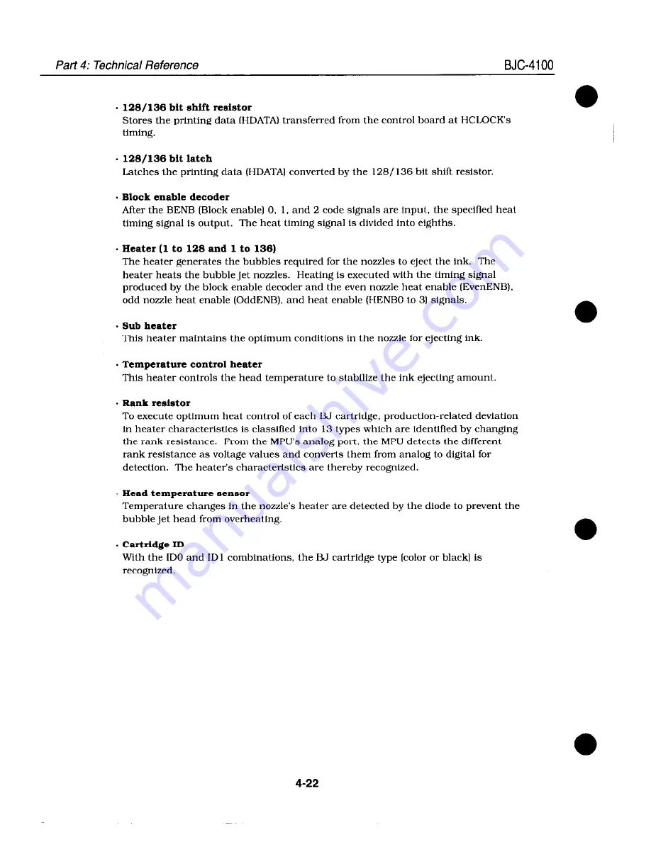 Canon BJC-4100 Service Manual Download Page 88