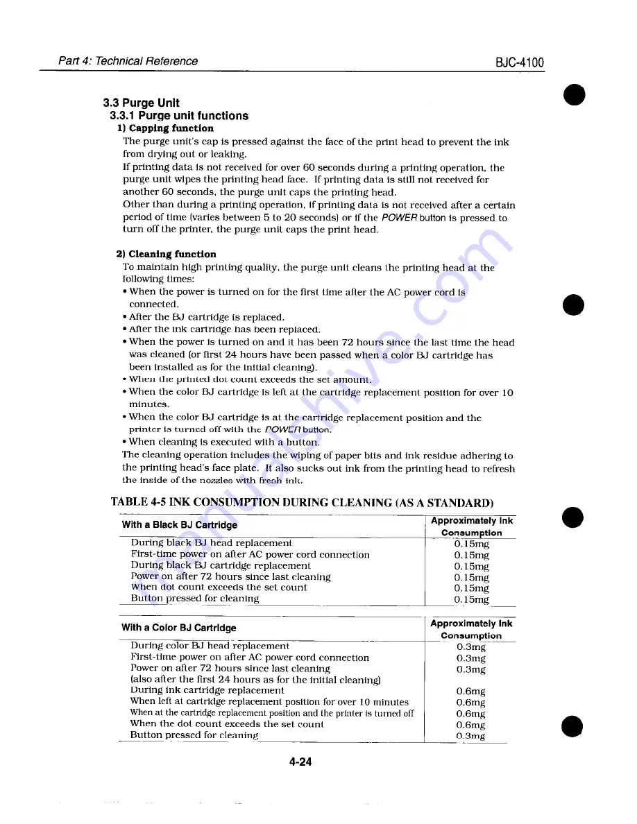 Canon BJC-4100 Service Manual Download Page 90