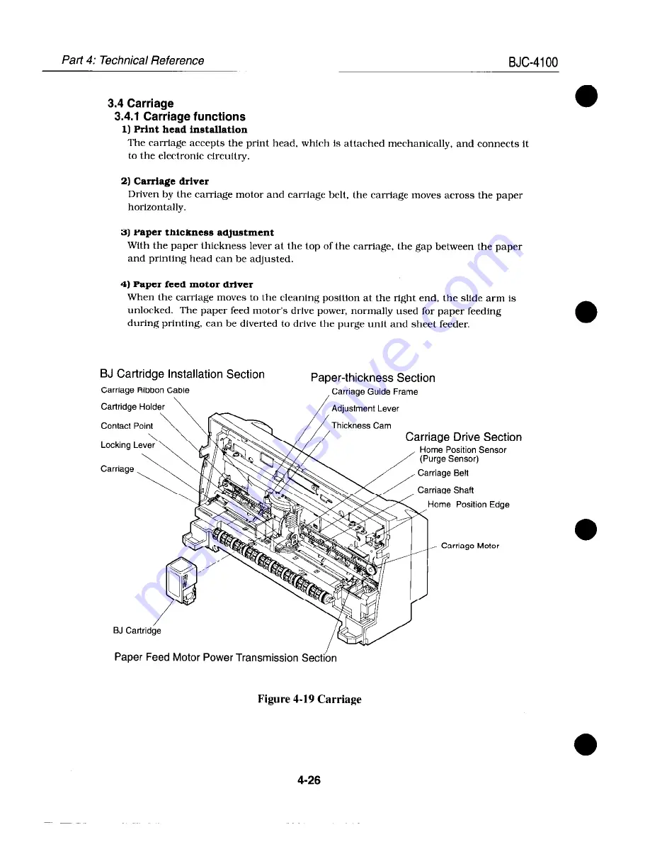 Canon BJC-4100 Service Manual Download Page 92