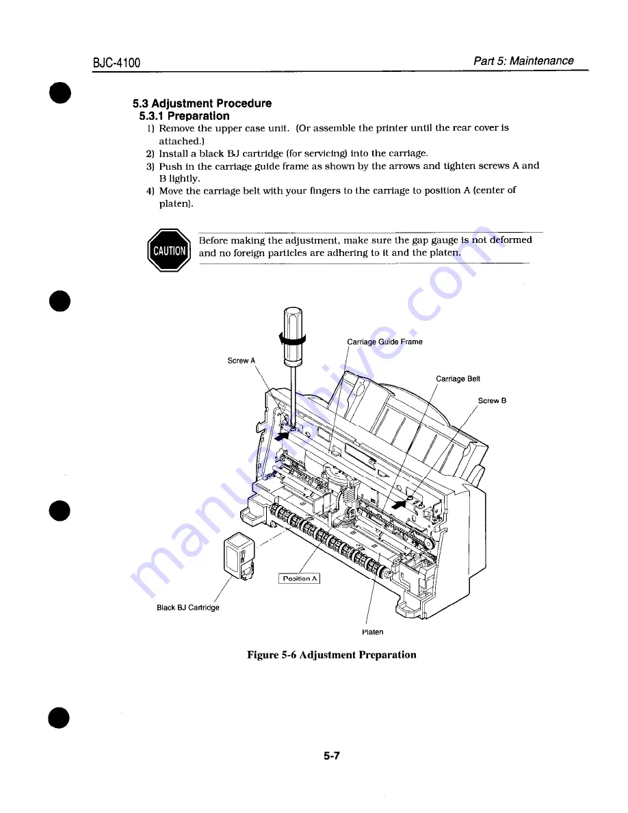 Canon BJC-4100 Service Manual Download Page 111