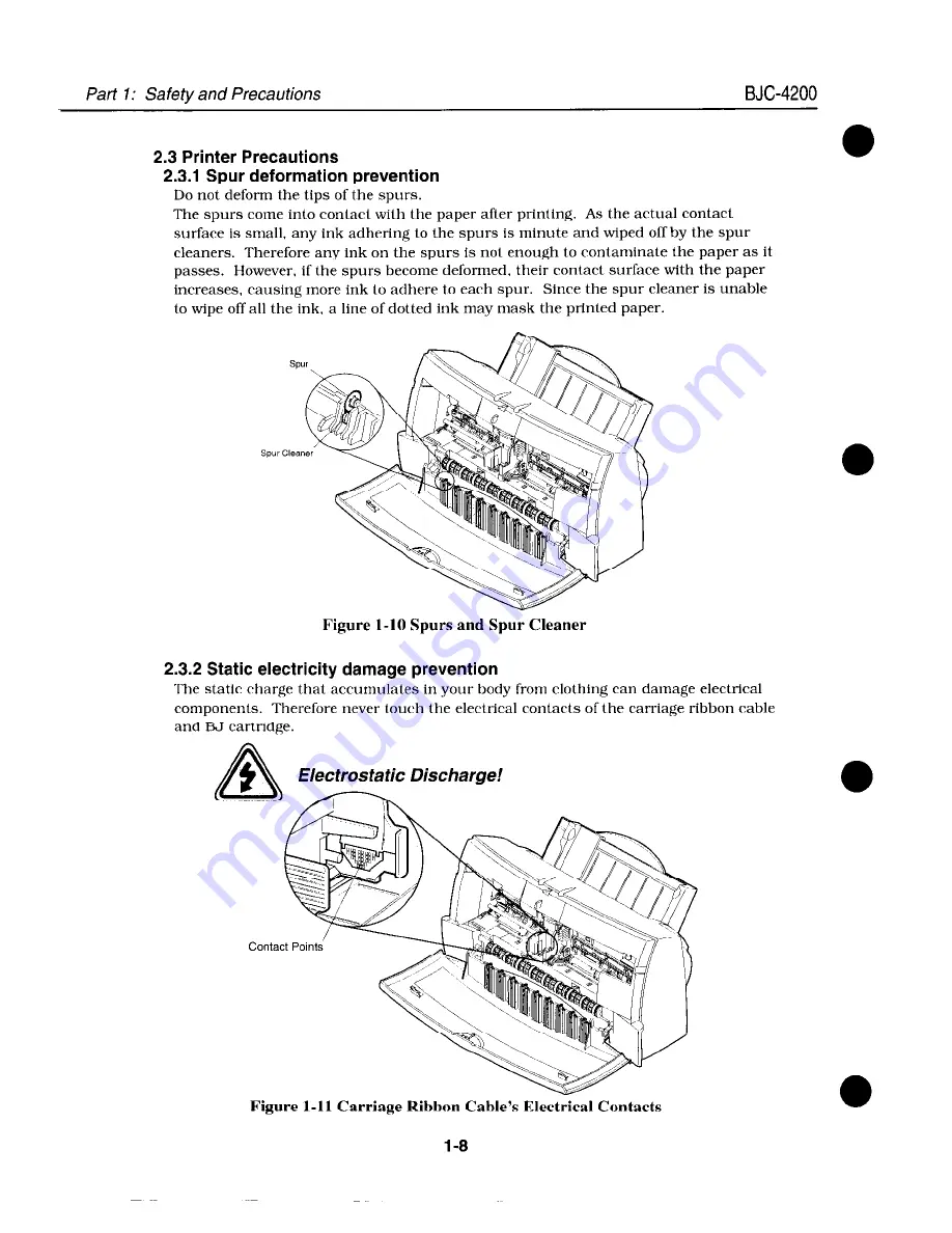 Canon BJC-4200 Color Bubble Jet Service Manual Download Page 18