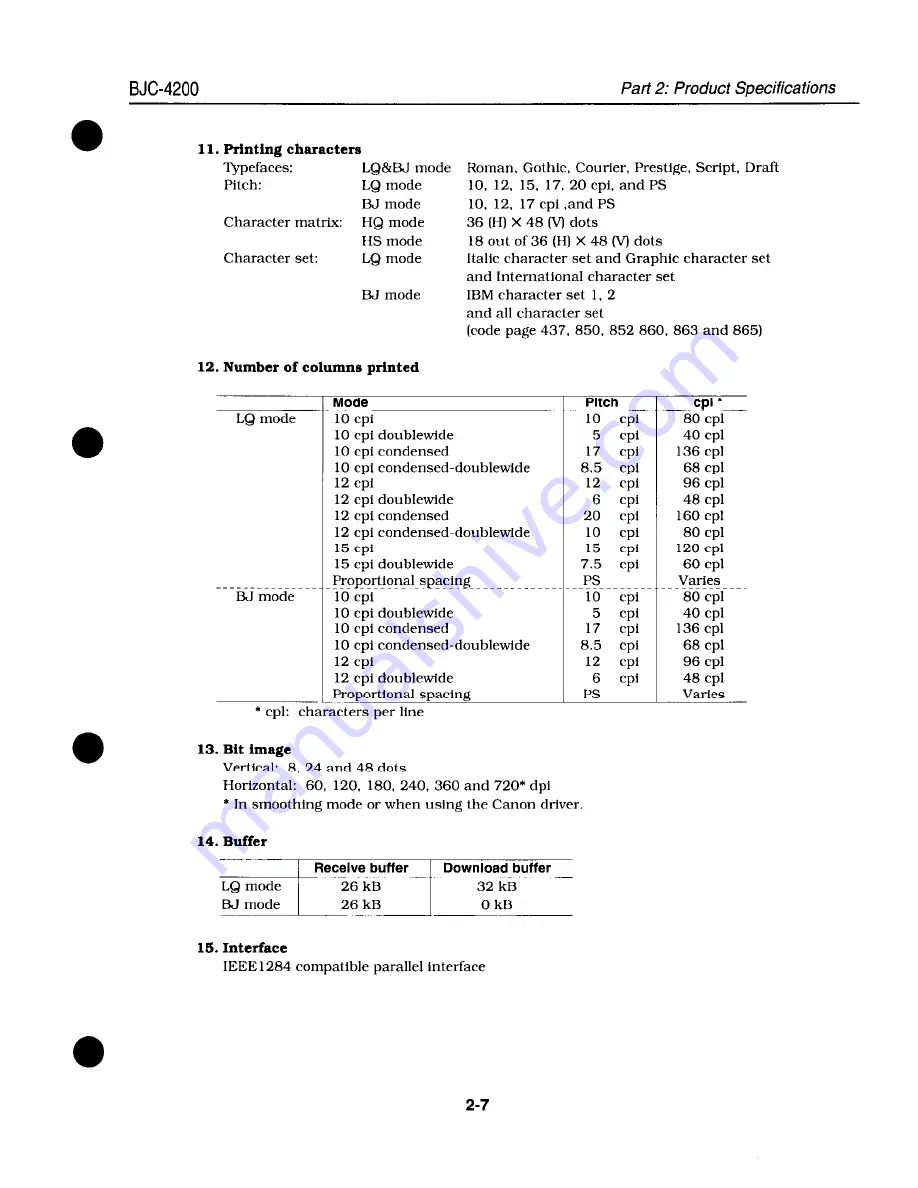 Canon BJC-4200 Color Bubble Jet Service Manual Download Page 29