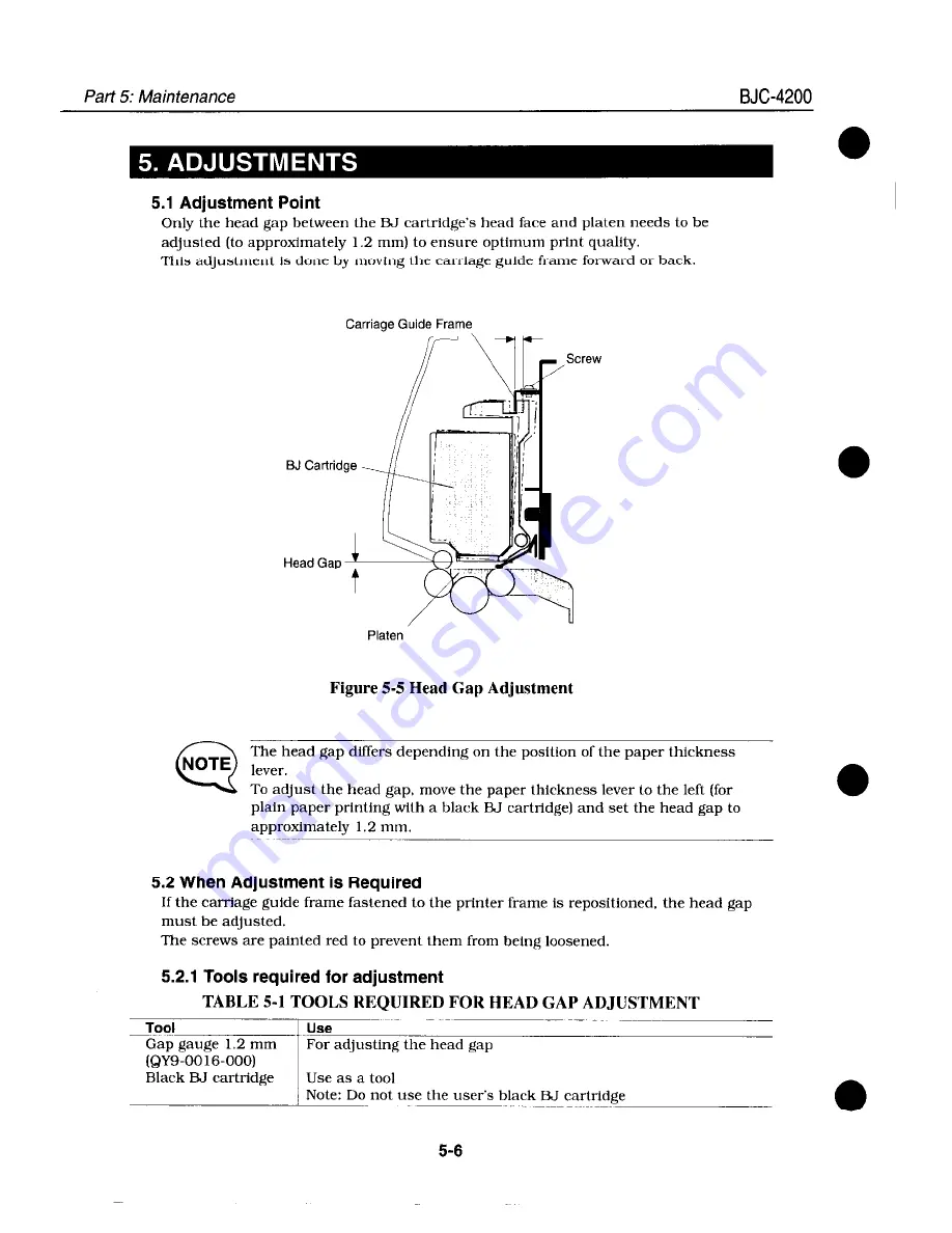 Canon BJC-4200 Color Bubble Jet Service Manual Download Page 111