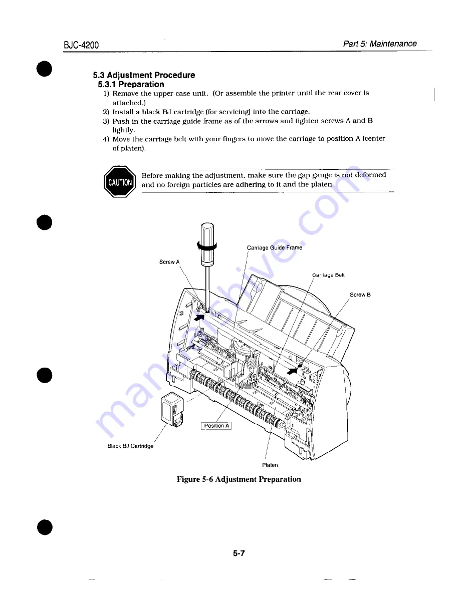 Canon BJC-4200 Color Bubble Jet Service Manual Download Page 112