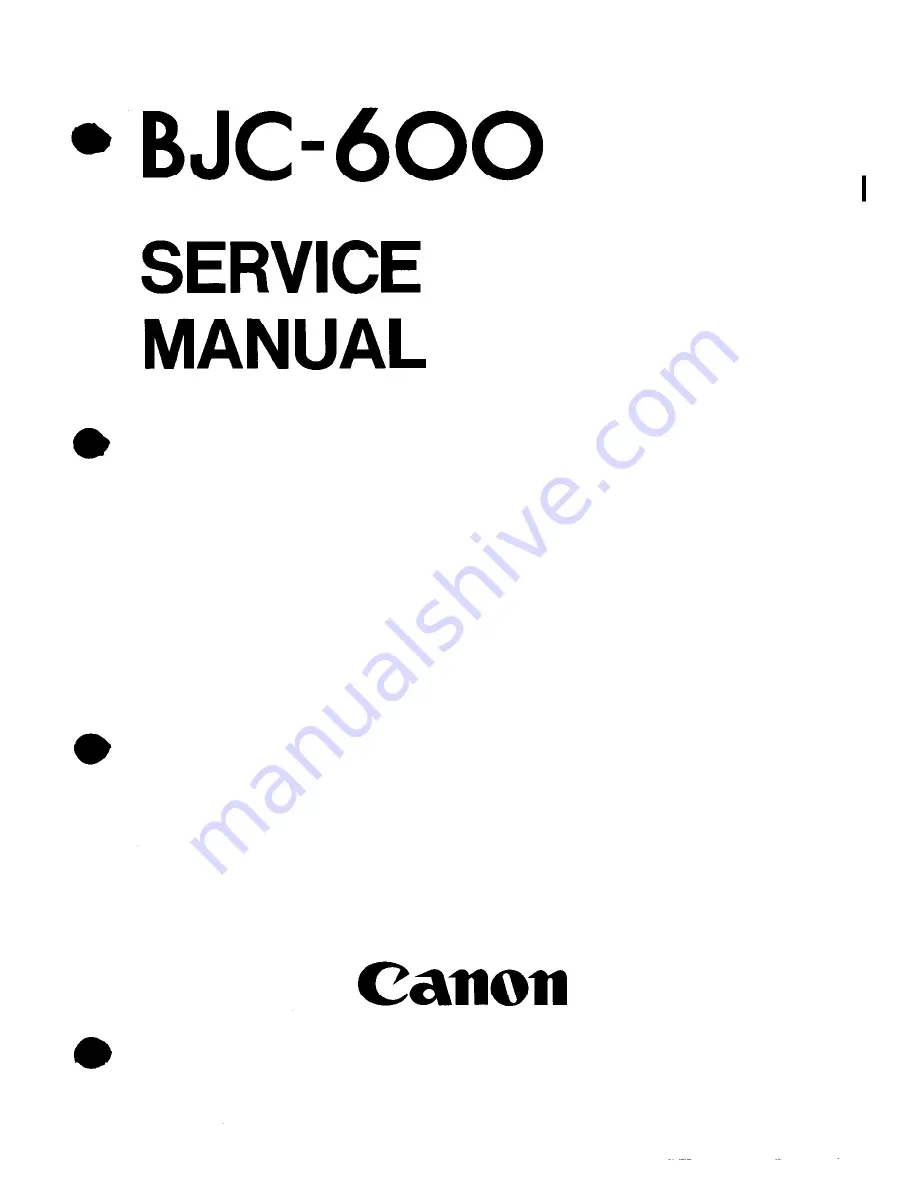 Canon BJC-600 Скачать руководство пользователя страница 2