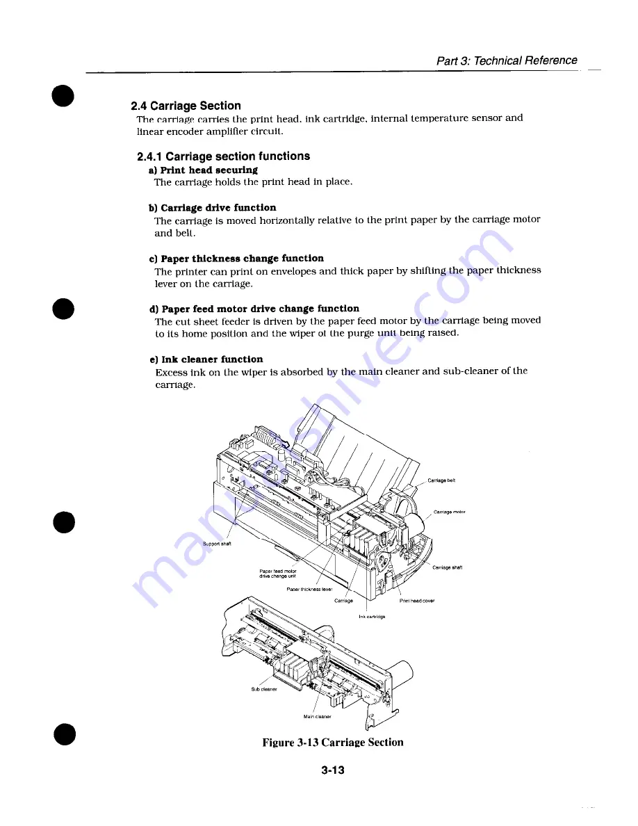 Canon BJC-600 Service Manual Download Page 67