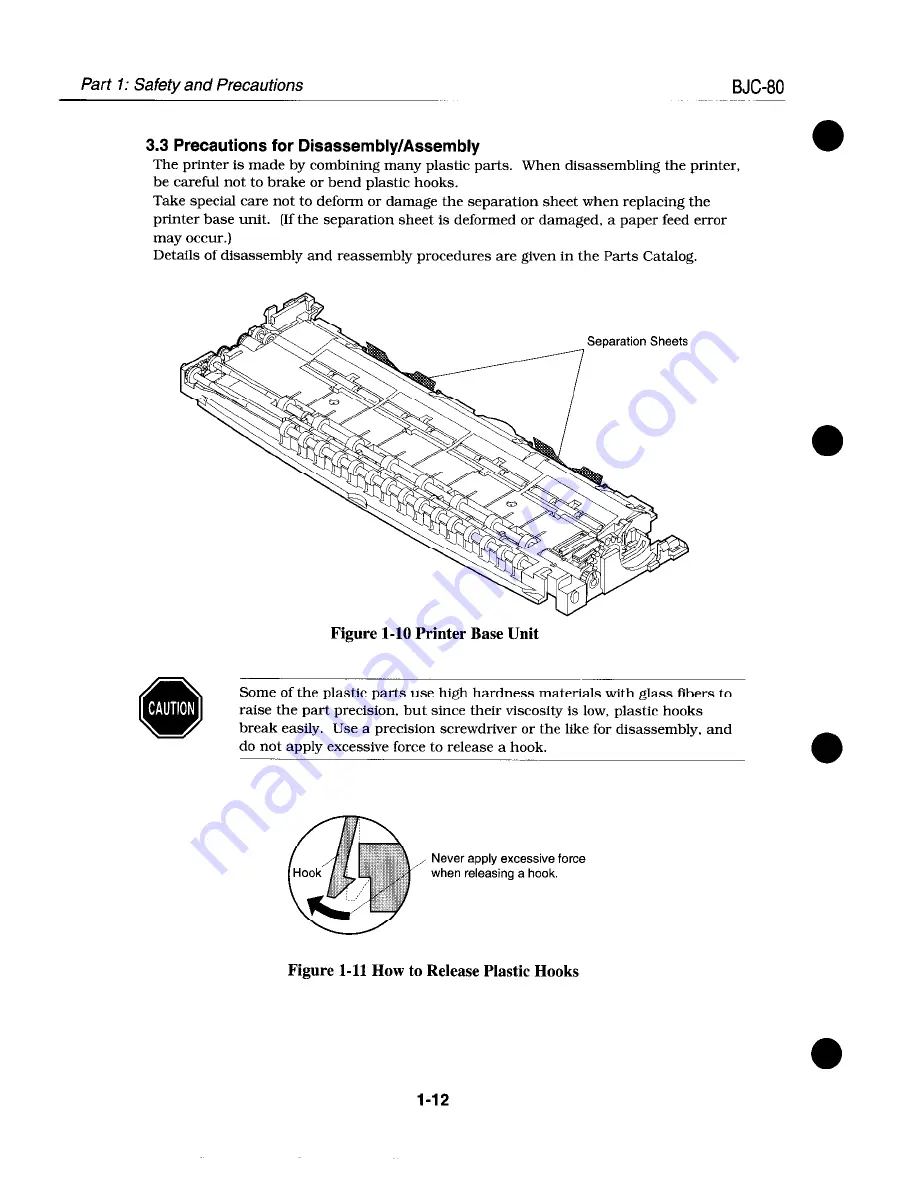 Canon BJC-80 Service Manual Download Page 23