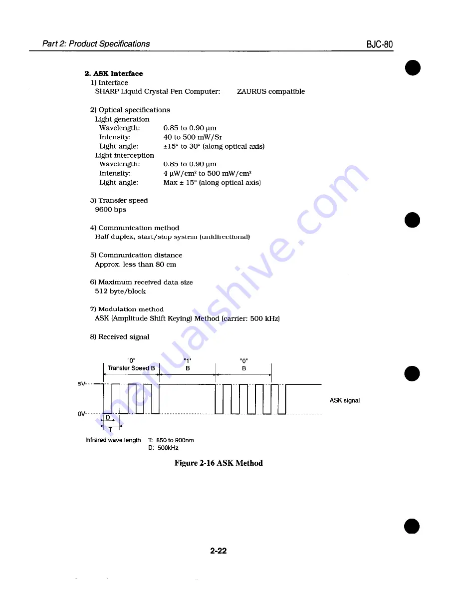 Canon BJC-80 Service Manual Download Page 47