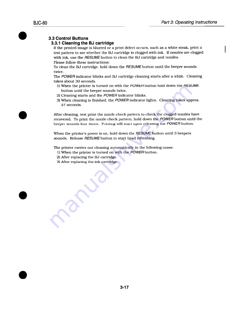 Canon BJC-80 Service Manual Download Page 70