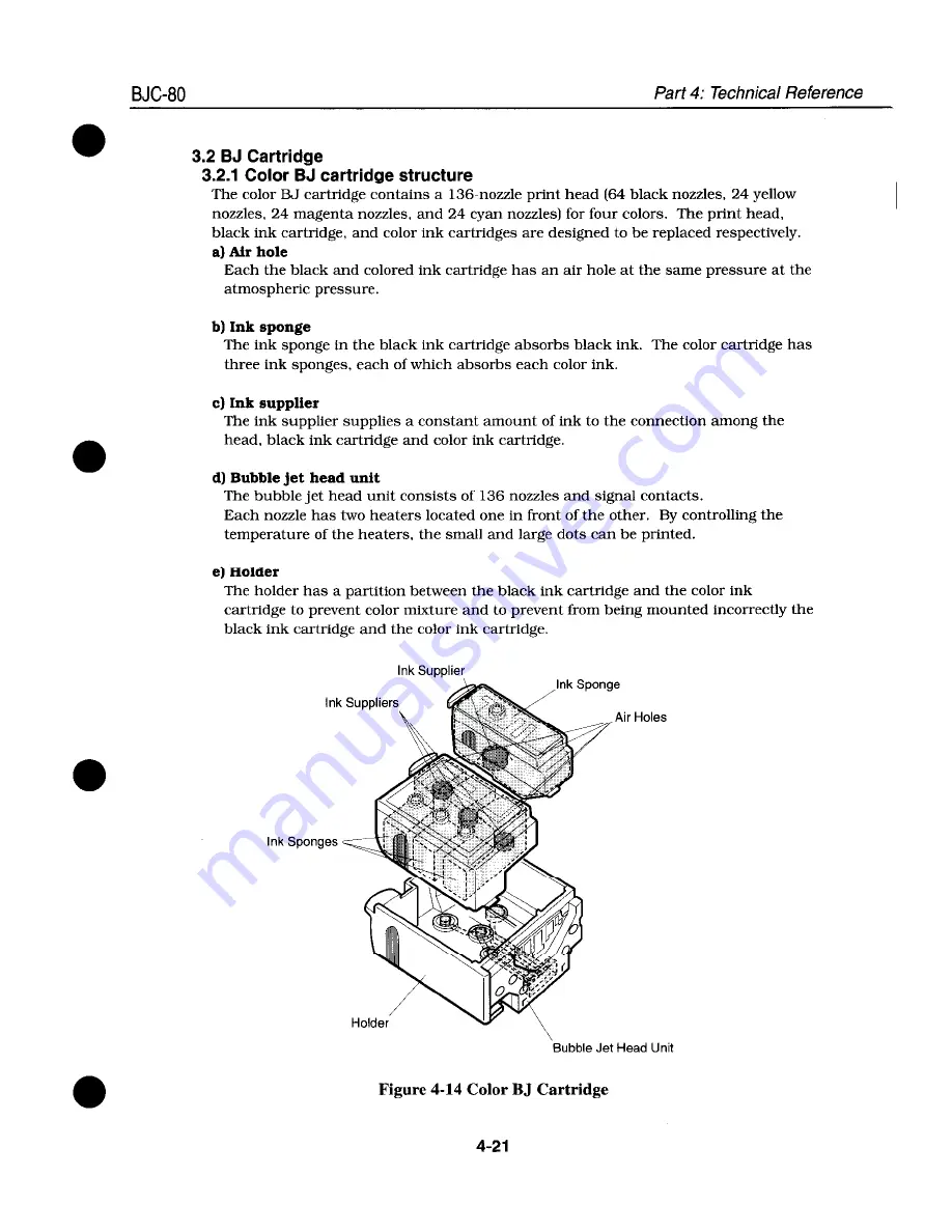 Canon BJC-80 Service Manual Download Page 99