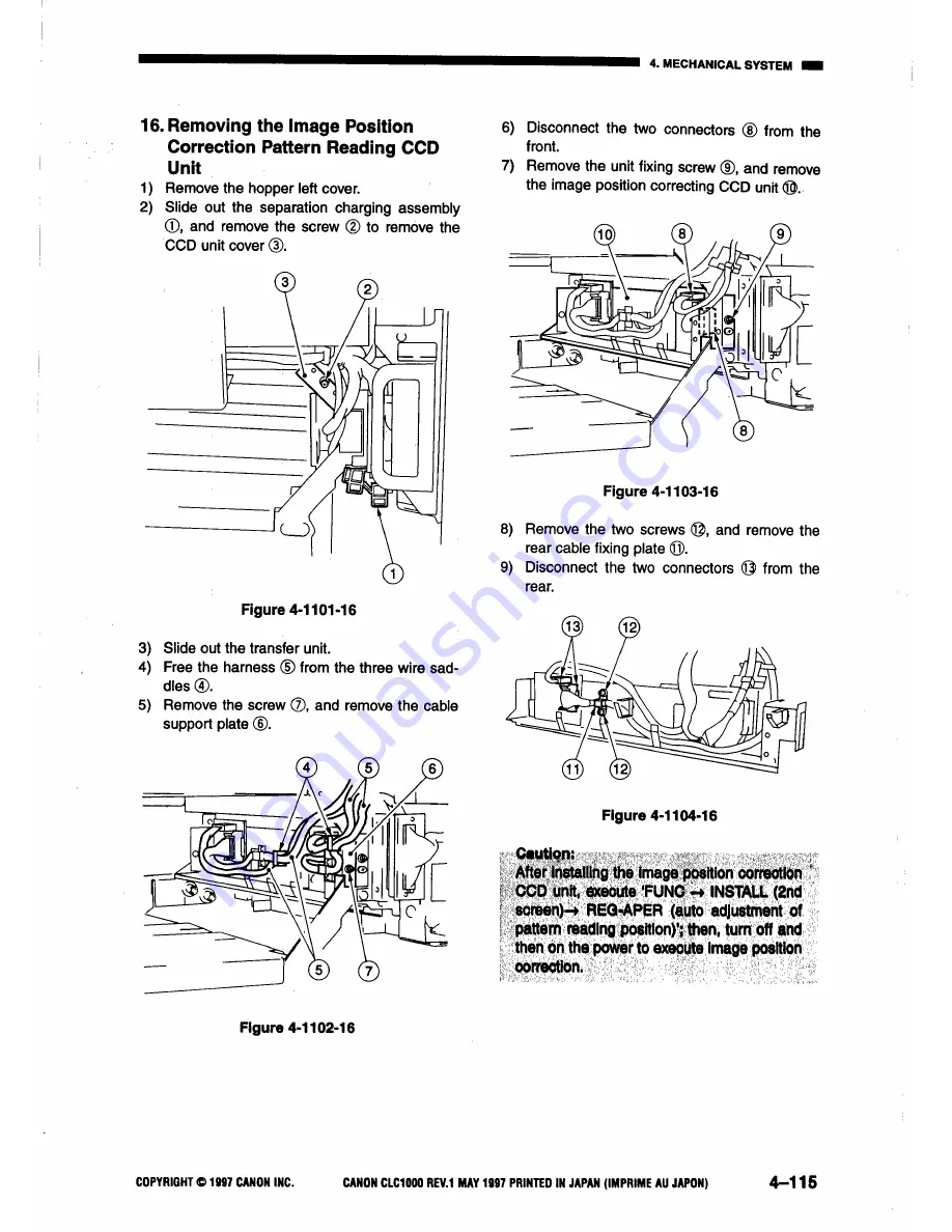 Canon CLC1000 Service Manual Download Page 493