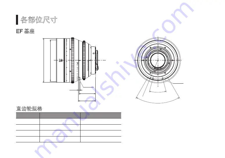 Canon CN-E24mm T1.5 L F Operation Manual Download Page 38