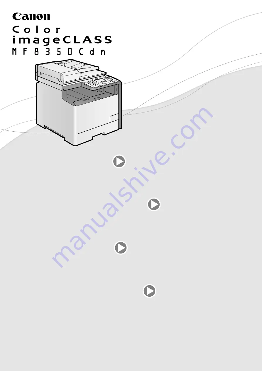 Canon Color imageCLASS MF8350Cdn Starter Manual Download Page 1