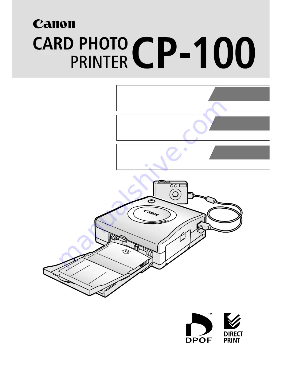 Canon CP-100 Скачать руководство пользователя страница 1