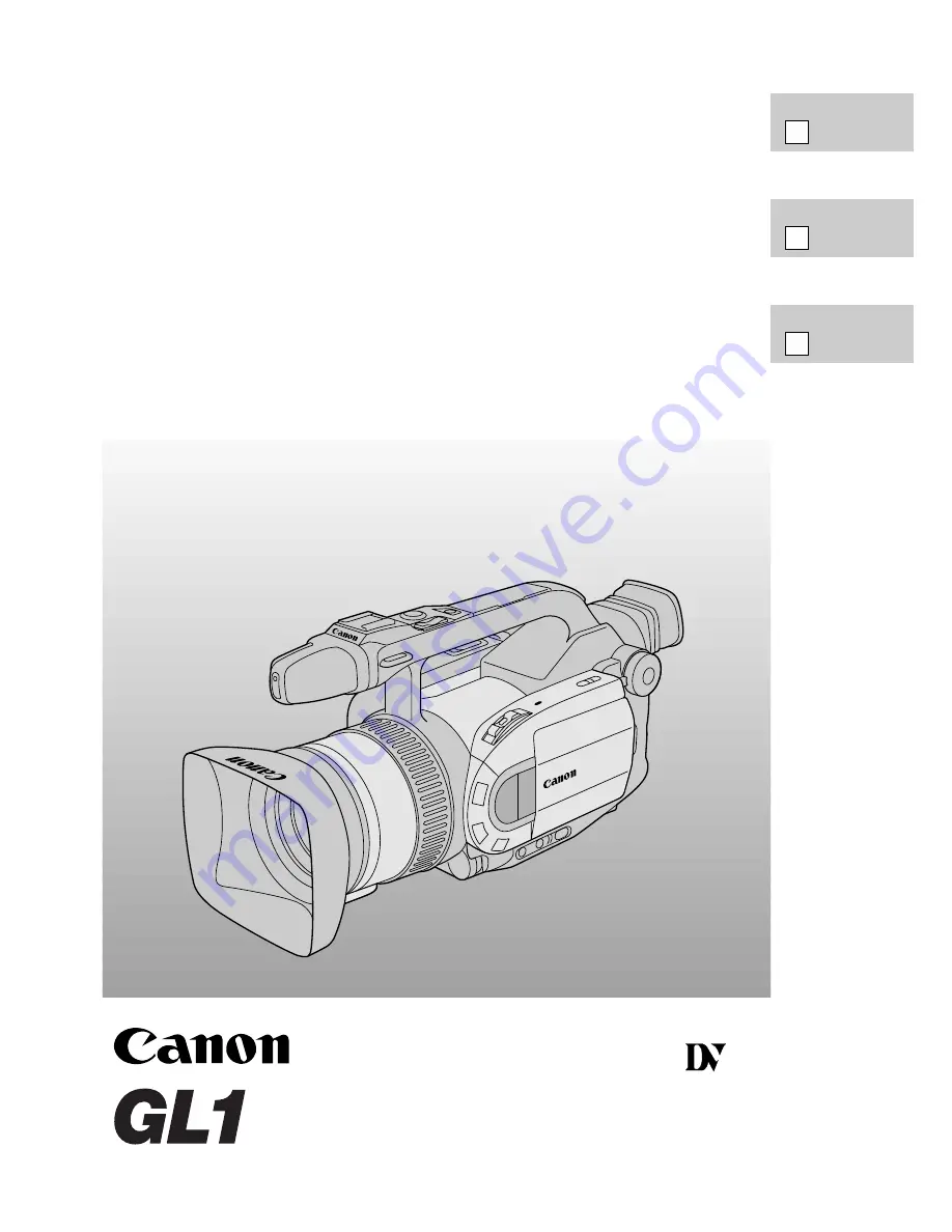 Canon D17-3712-251 - GL1 Camcorder - 270 KP Instruction Manual Download Page 1