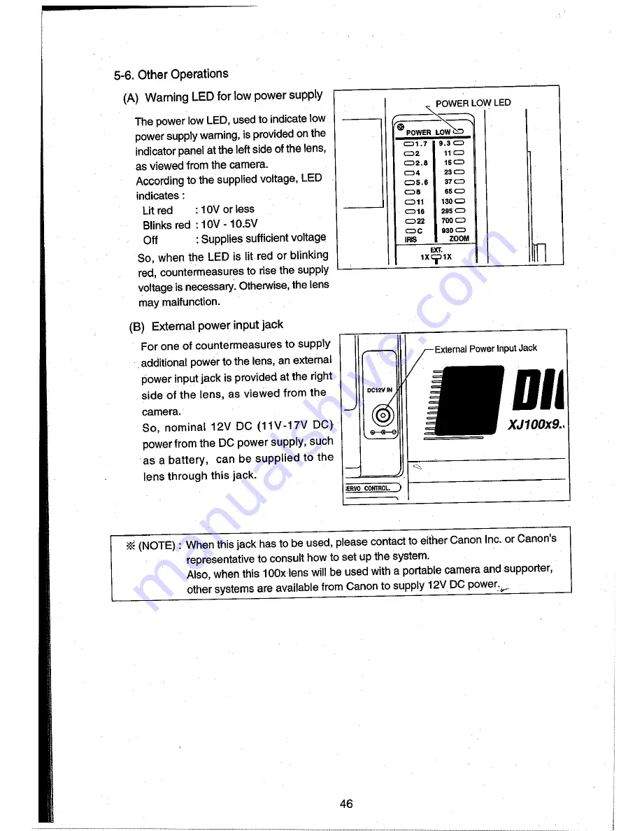 Canon digi super 100 XS Operation Manual Download Page 46