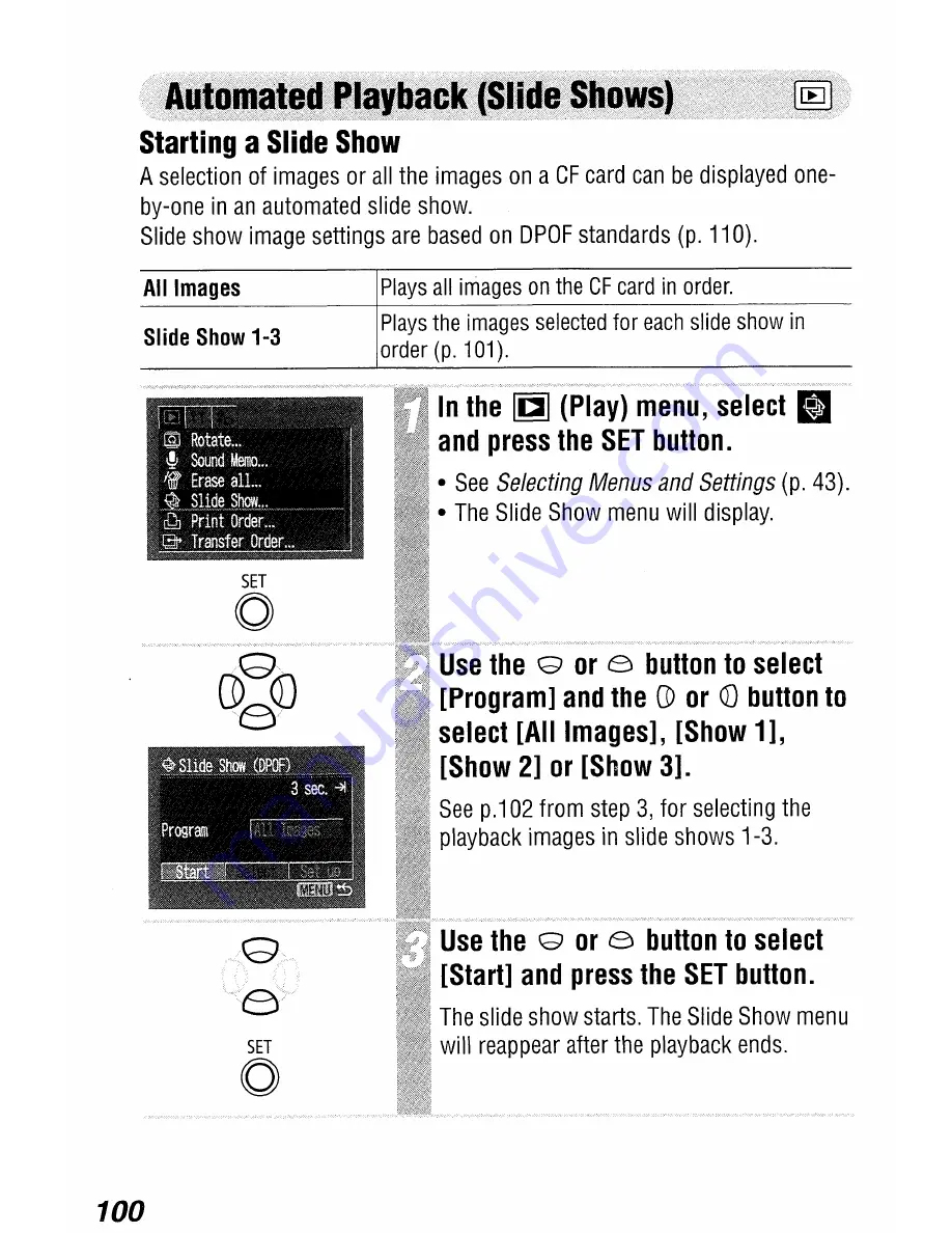 Canon Digital ELPH 300 Quick Start Manual Download Page 108