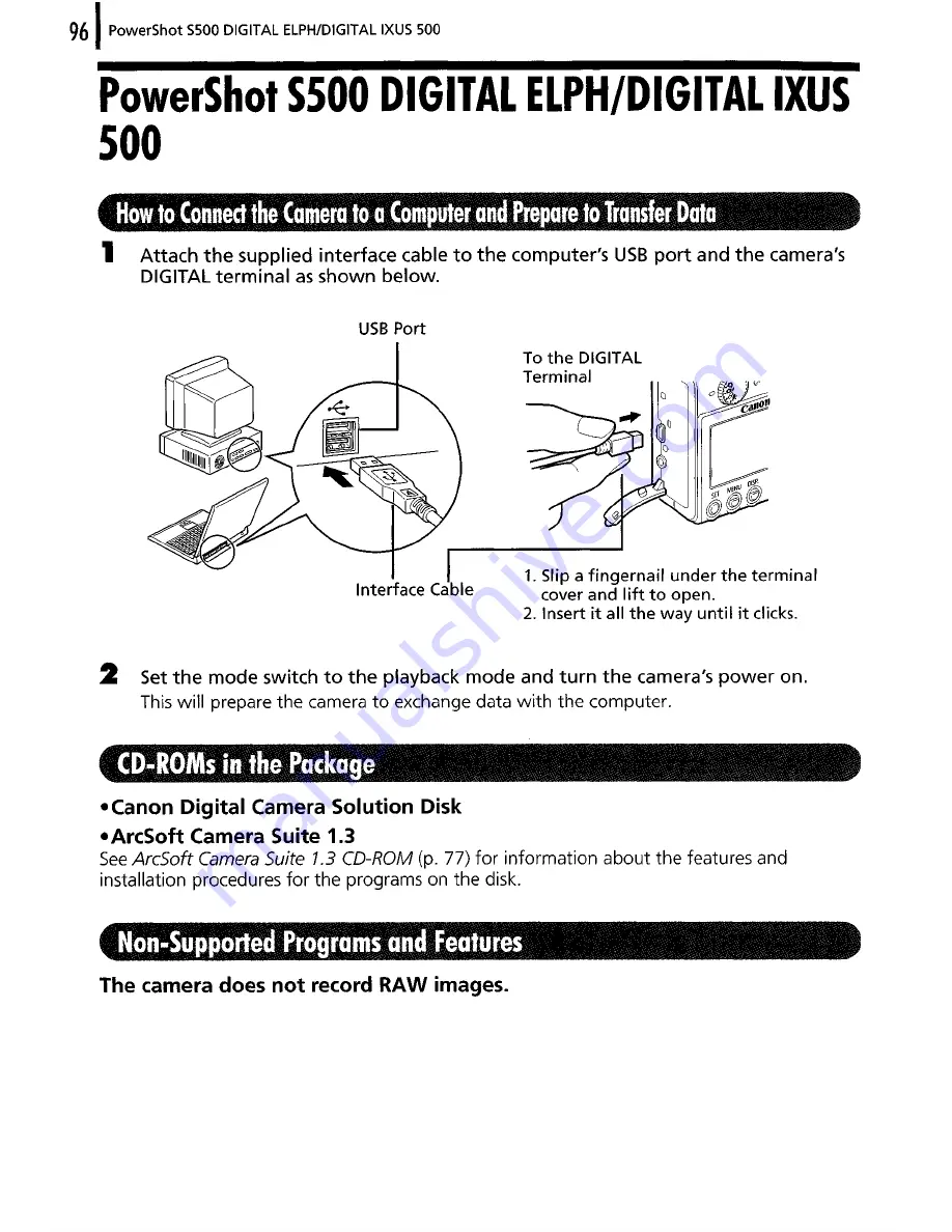 Canon Digital ELPH 300 Quick Start Manual Download Page 307