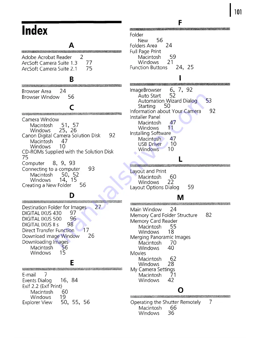 Canon Digital ELPH 300 Quick Start Manual Download Page 312