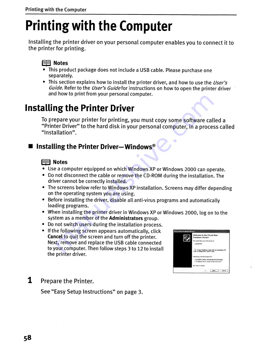 Canon DS810 - SELPHY Color Inkjet Printer Photo Printing Manual Download Page 60