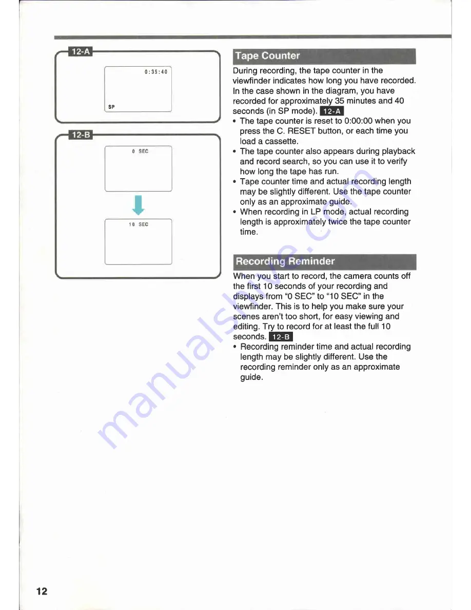 Canon E 333 D Pop-Up Light Instruction Manual Download Page 12