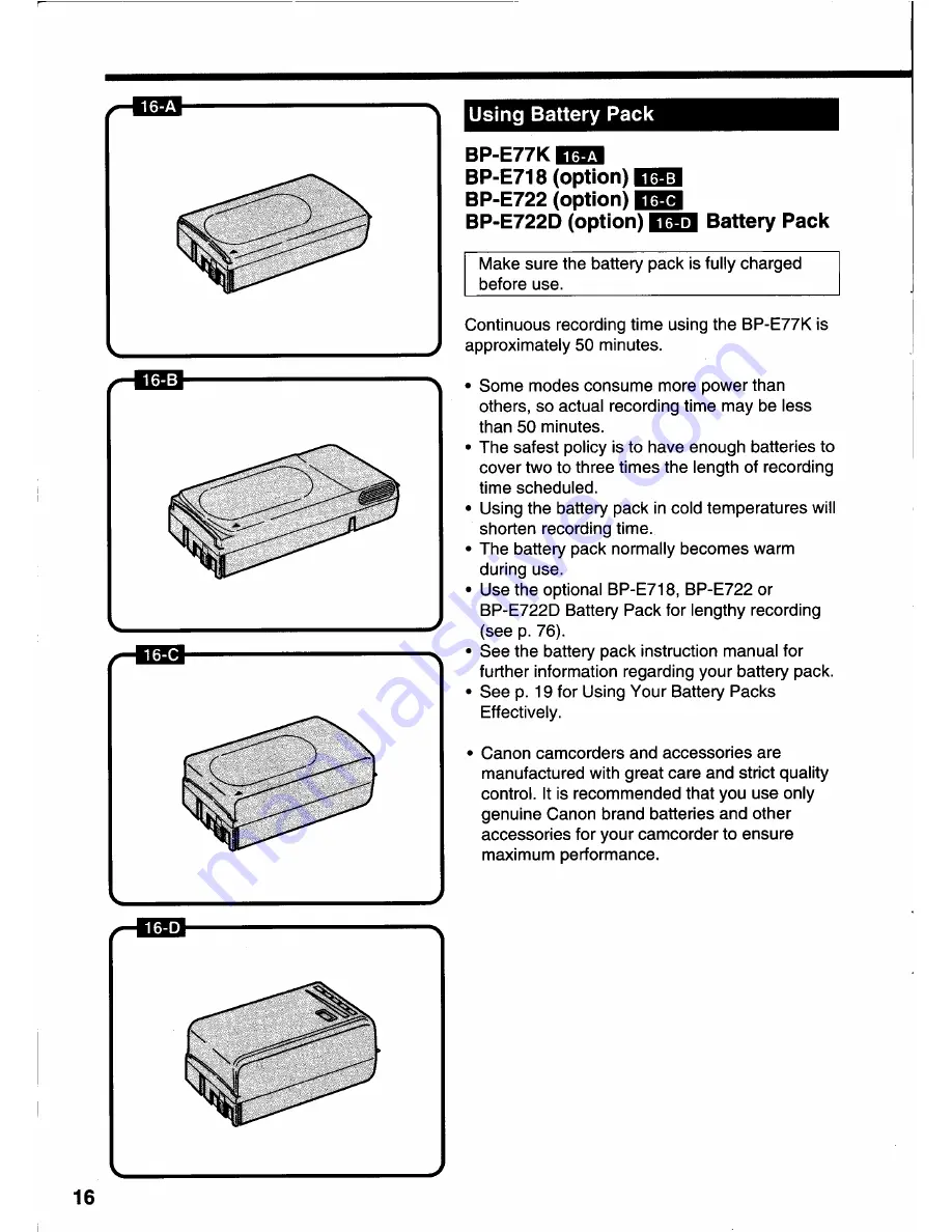 Canon E 333 D Pop-Up Light Instruction Manual Download Page 16