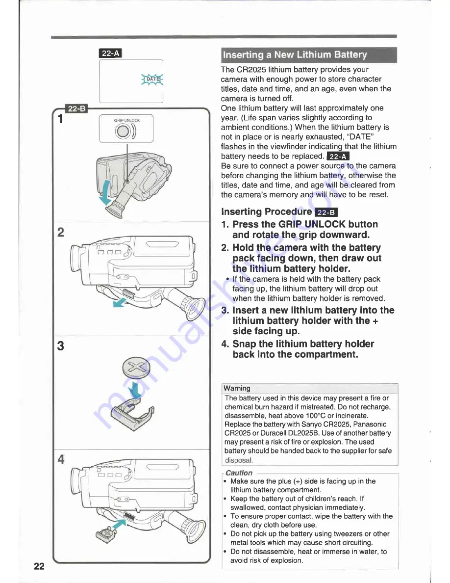 Canon E 333 D Pop-Up Light Instruction Manual Download Page 22