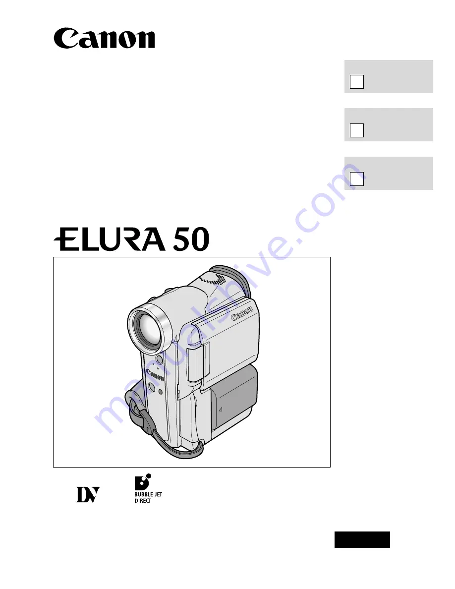 Canon ELURA 50 User Manual Download Page 1