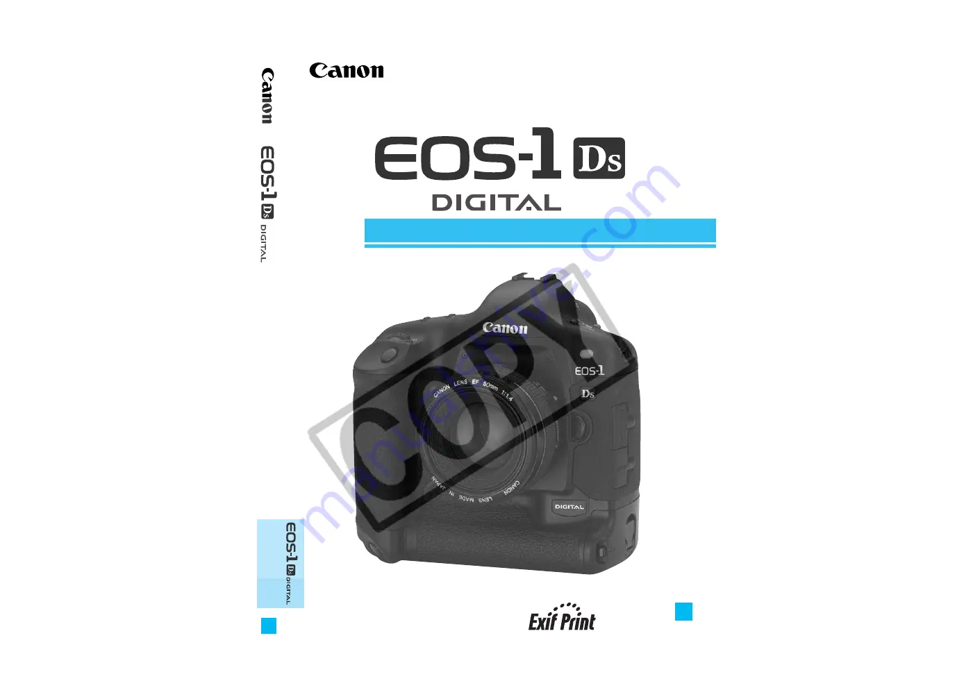 Canon EOS-1 Instruction Manual Download Page 1