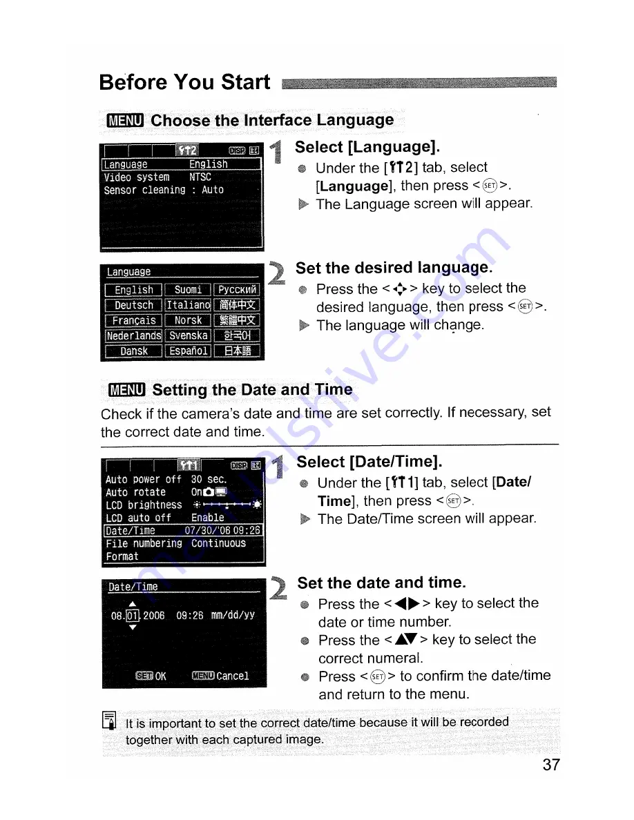 Canon EOS 400D Digital Instruction Manual Download Page 37