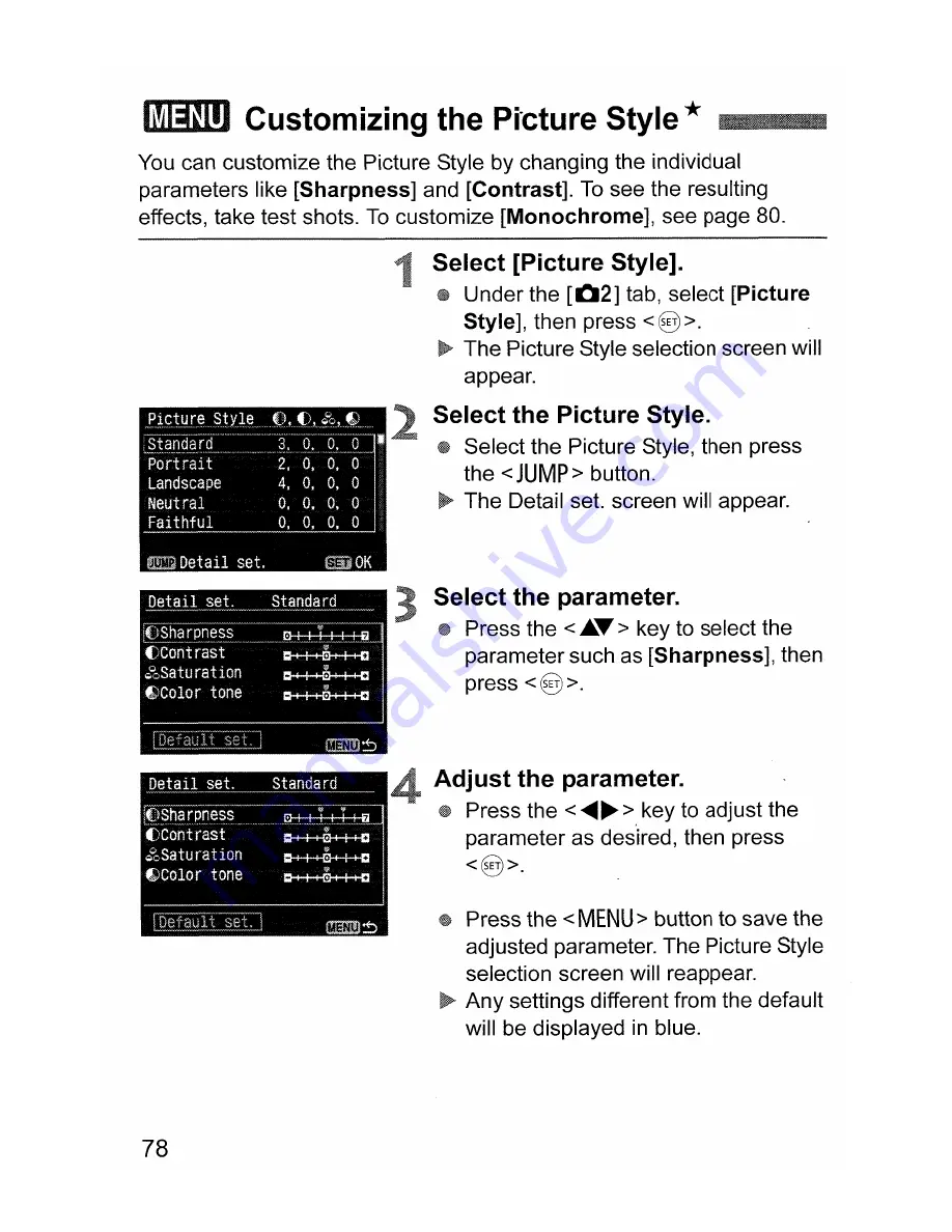 Canon EOS 400D Digital Instruction Manual Download Page 78