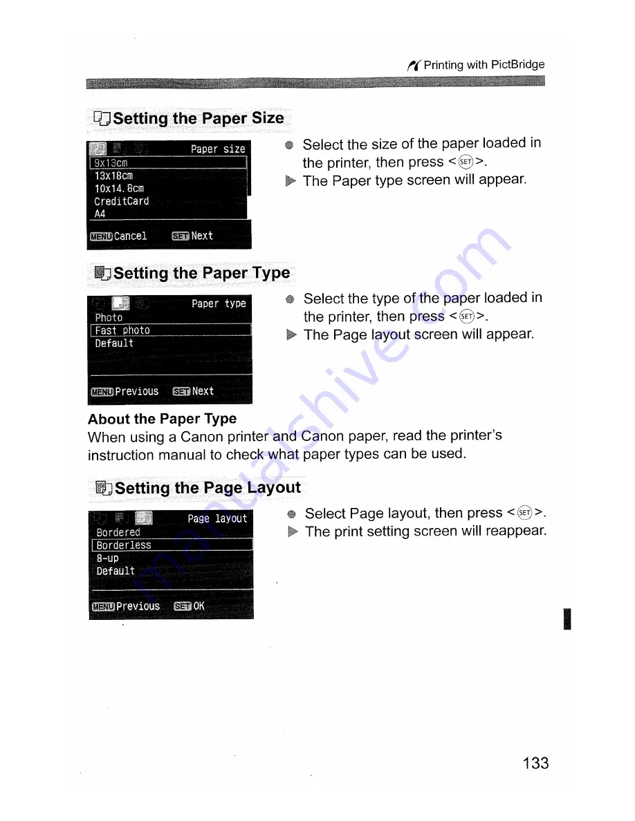 Canon EOS 400D Digital Instruction Manual Download Page 133