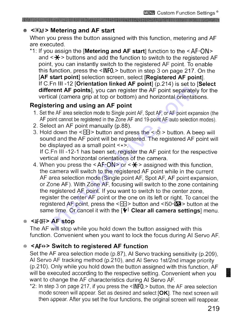 Canon EOS 70 Instruction Manual Download Page 219