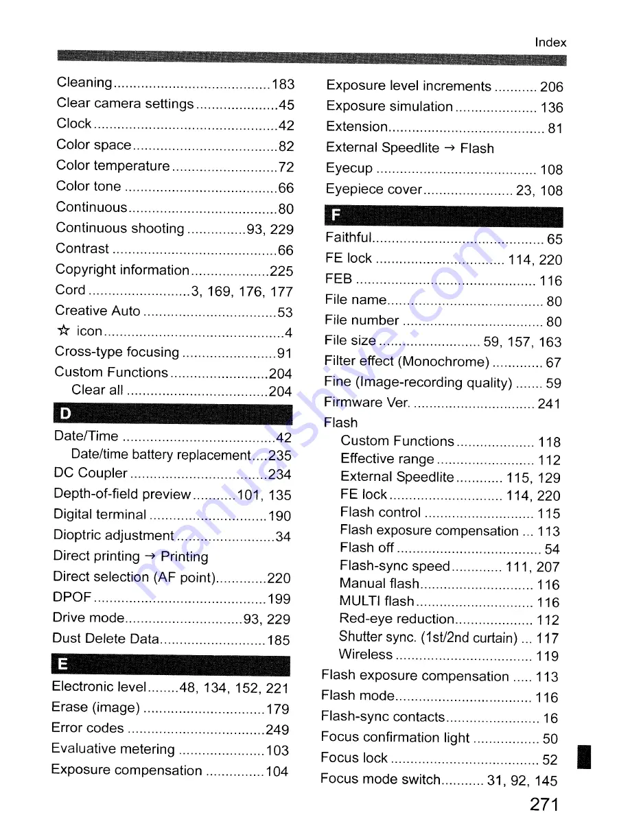 Canon EOS 70 Скачать руководство пользователя страница 271