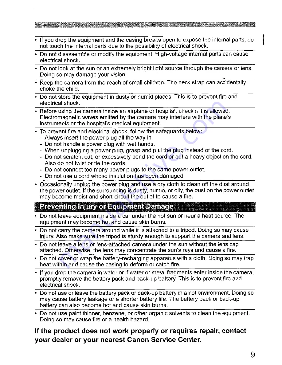 Canon EOS EOS 30D Instruction Manual Download Page 9