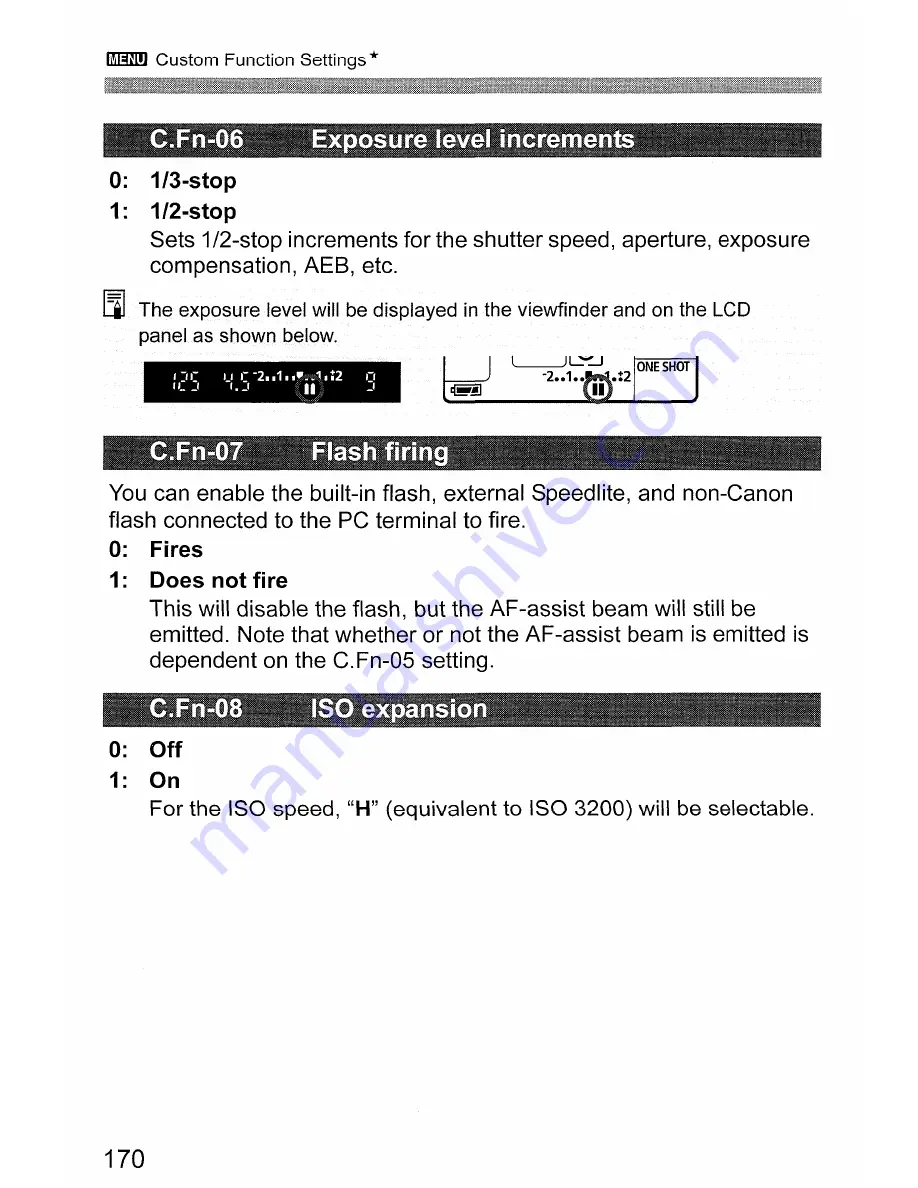 Canon EOS EOS 30D Instruction Manual Download Page 170