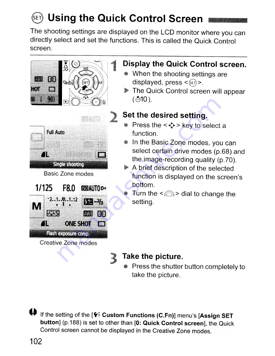 Canon EOS REBEL T1 i/EOS 500D Скачать руководство пользователя страница 102