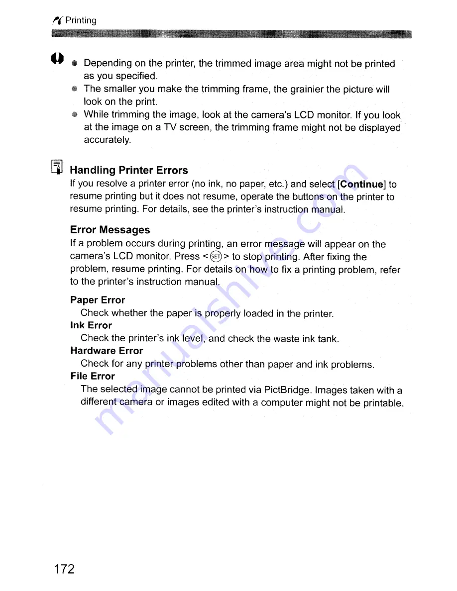 Canon EOS REBEL T1 i/EOS 500D Instruction Manual Download Page 172