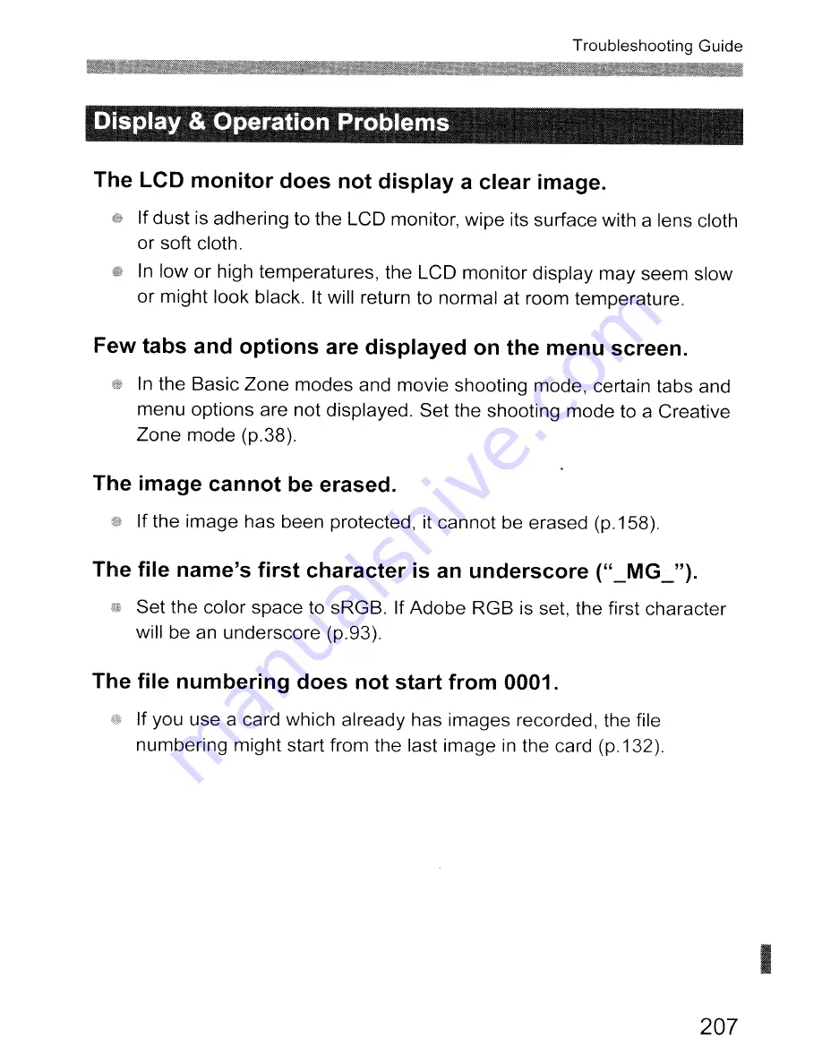 Canon EOS REBEL T1 i/EOS 500D Instruction Manual Download Page 207