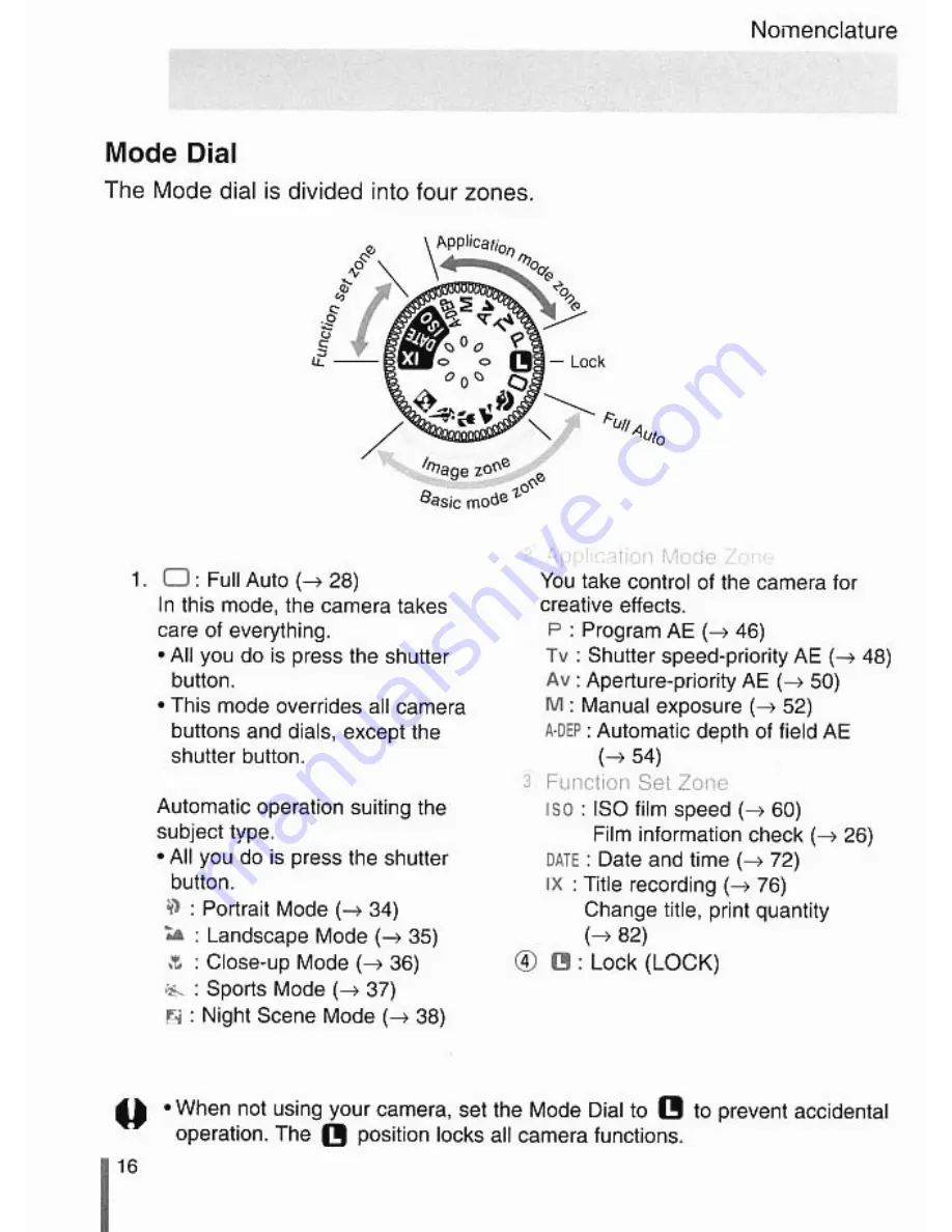 Canon EOSIX Lite Instruction Manual Download Page 16