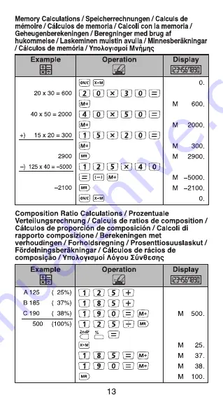 Canon F-502G Calculation Examples Download Page 13