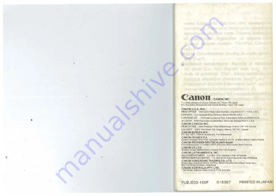 Canon F-73P Instructions Manual Download Page 37